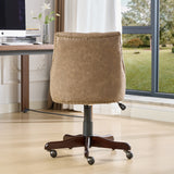 Medieval retro style sheepskin patterned home office chair with lifting, rotating, and tilting functions, brown - V.I.P Digital Presence