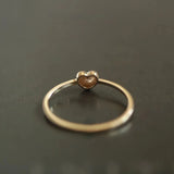 925 Sterling Silver Plated 14K Gold Chubby Love Ring for Girl Simple and Versatile Super Cute Heart Ring Fine Jewelry - V.I.P Digital Presence