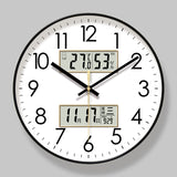 2025 New 10/12/14 - inch Electronic Calendar Wall Clock. Monitors temp & humidity. Dual - display. Mute. Quartz movement. - V.I.P Digital Presence
