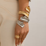 Punk style exaggerated irregular folds personalized winding fish tail bracelet Bracelet - V.I.P Digital Presence