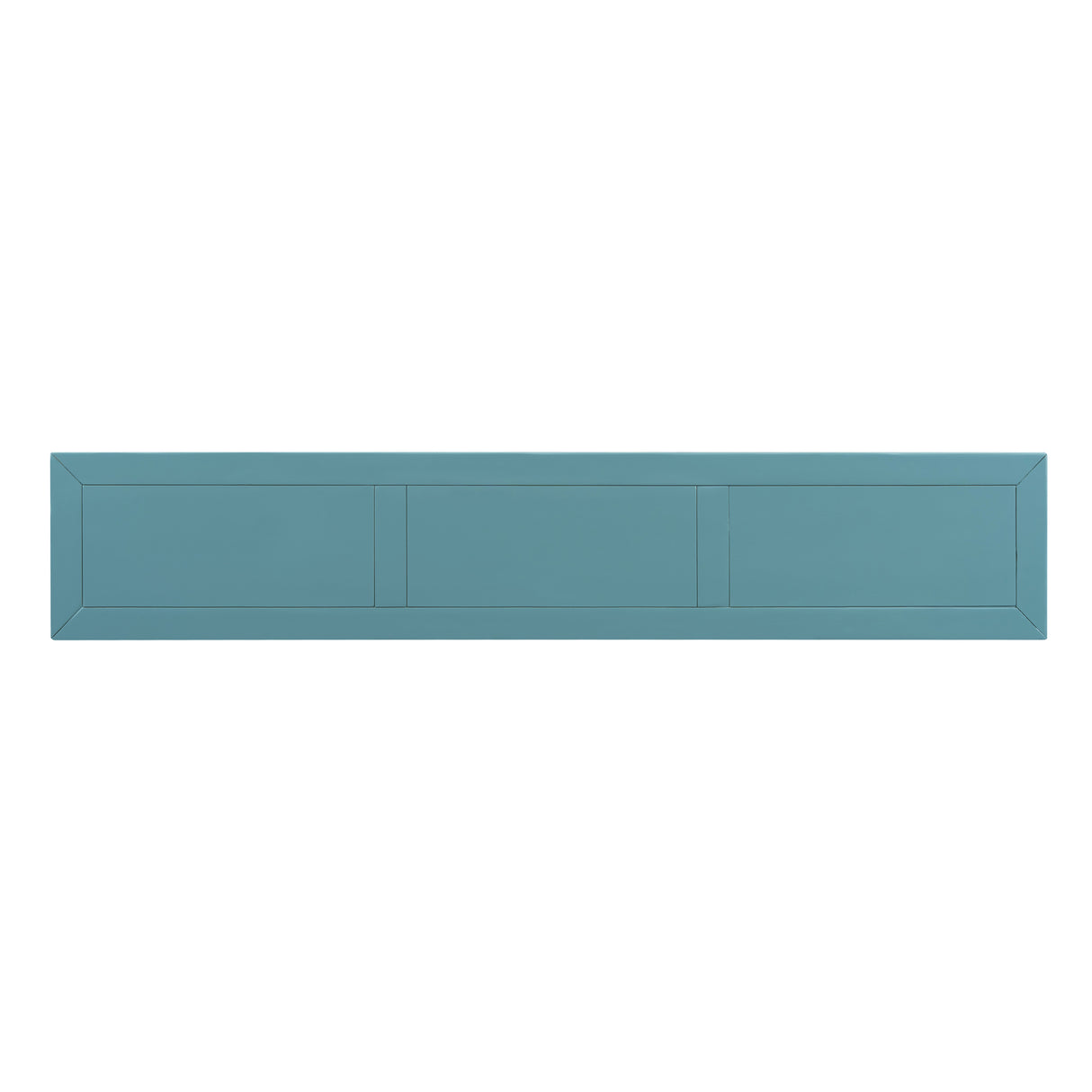 TREXM Rural Entrance Console Table 60 "Long Sofa Table with Two Different Size Drawers and Bottom Shelves for Storage (Turquoise