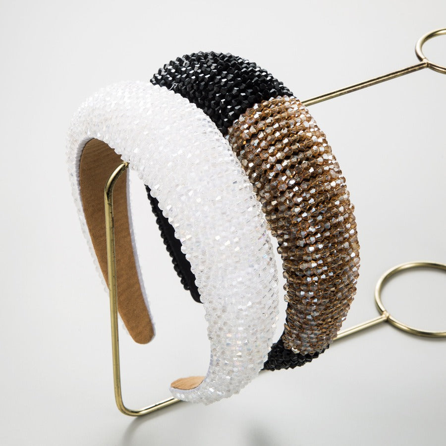 Luxury Crystal Hairband Women Hair Accessories Jewelry Baroque Padded Head Band Rhinestone Headband - V.I.P Digital Presence