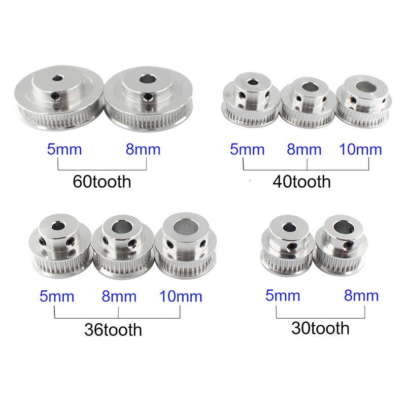 1Pcs GT2 Pulley 30 36 40 60 Tooth 60T 5mm Bore GT2 Timing Pulley for Reprap 3D Printer Parts gt2 pulley 60 teeth - V.I.P Digital Presence