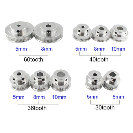 1Pcs GT2 Pulley 30 36 40 60 Tooth 60T 5mm Bore GT2 Timing Pulley for Reprap 3D Printer Parts gt2 pulley 60 teeth - V.I.P Digital Presence