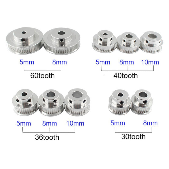 1Pcs GT2 Pulley 30 36 40 60 Tooth 60T 5mm Bore GT2 Timing Pulley for Reprap 3D Printer Parts gt2 pulley 60 teeth - V.I.P Digital Presence