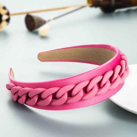 Headband New Fashion Personality Pastoral Style Female Wide-Brimmed Color Chain Decoration Macaron Color Headband - V.I.P Digital Presence