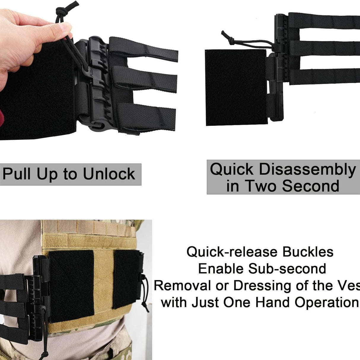 Tactical vest quick release buckle belt vest universal Molle quick release buckle Jpc Cpc6094 420N vest buckle - V.I.P Digital Presence