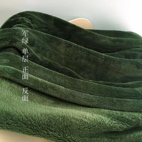 Thick blanket, solid color blanket, single-layer nap, coral fleece blanket, winter flannel blanket - V.I.P Digital Presence