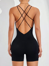 Spaghetti Strap Crisscross Romper - V.I.P Digital Presence