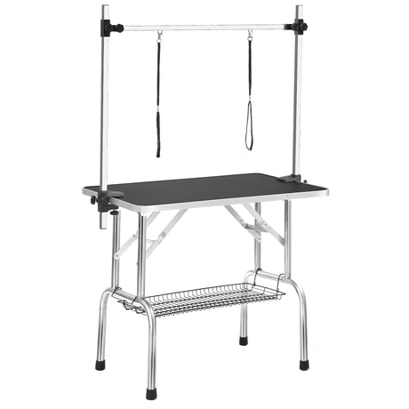 36" Professional Dog Pet Grooming Table Adjustable Heavy Duty Portable w/Arm & Noose & Mesh Tray - V.I.P Digital Presence
