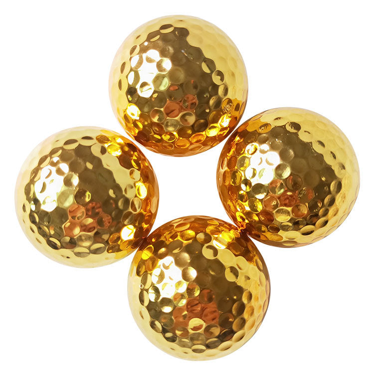 Golf Double Layer Gift Ball Electroplating Golden Golf Ball - V.I.P Digital Presence