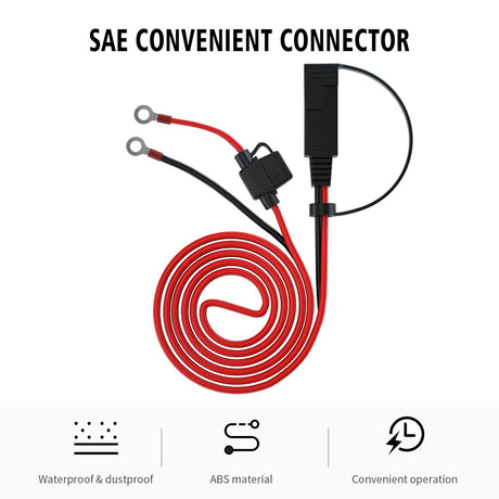 Double insurance SAE plug cable SAE to O-type terminal power cord O-type terminal connection line Photovoltaic extension cord - V.I.P Digital Presence