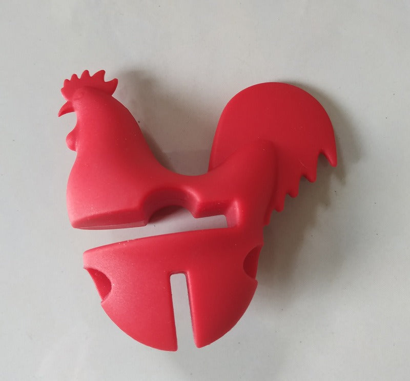 Home pot clamp creative rooster clamp kitchen baking clamp bird shaped silicone pot clamp kitchen spill proof clamp - V.I.P Digital Presence