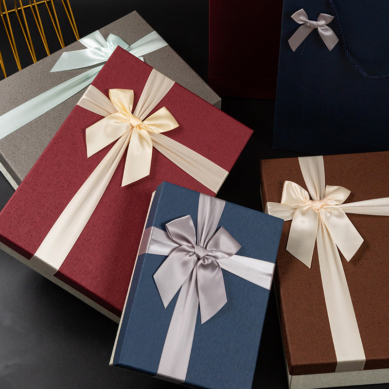 Bow gift box high-end world cover gift box for boys birthday shirt packaging box - V.I.P Digital Presence