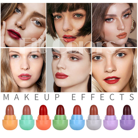 Fit Colors 8 Colors Chewing Gum Small Lipstick Matte Velvet Non-Stick Cup Mini Capsule Lipstick Set - V.I.P Digital Presence