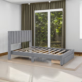 Full Size Storage Bed Velvet Upholstered Platform Bed with a Big Drawer - Gray - V.I.P Digital Presence
