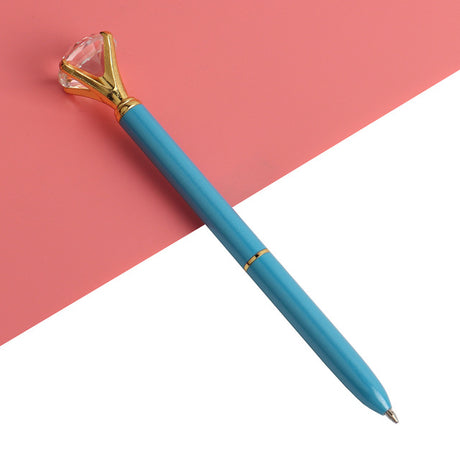 21Color Kawaii Ballpoint Pen Big Gem Metal Ball Pen With Large Diamond Blue And Black Magical Pen Fashion School Office Supplies - V.I.P Digital Presence