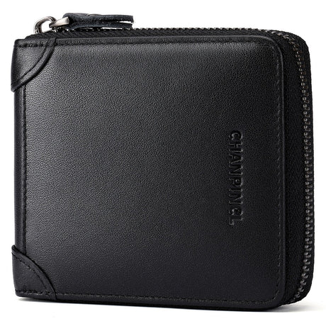 Men's Wallet Leather Zero Purse Zipper Wallet Horizontal Multi-Function Gift Box Wallet - V.I.P Digital Presence