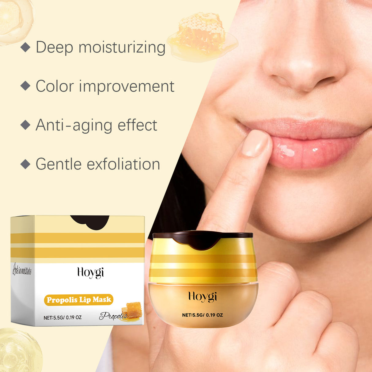 Propolis Lip Mask, Fade Lip Lines, Anti-Crack Lip Balm Moisturizing Lip Care Lip Mask - V.I.P Digital Presence