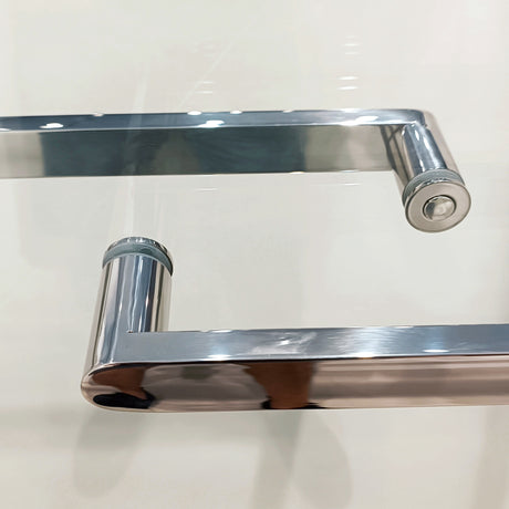 56-60 "wide x 75" high frameless double sliding shower door, 304 stainless steel chrome plated, 8mm thick SGCC tempered transpar - V.I.P Digital Presence