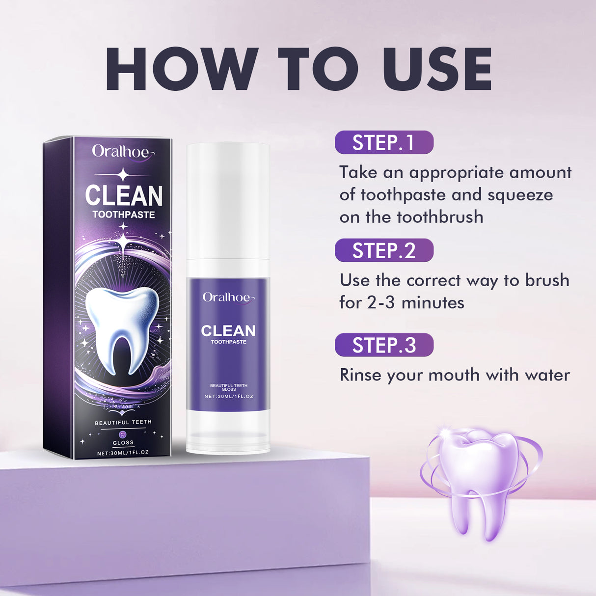 Clean Toothpaste, Teeth Yellow Stains Breath Care Mouth Clean White Toothpaste - V.I.P Digital Presence