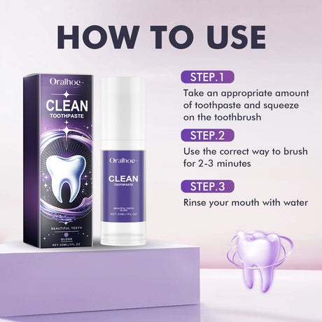 Clean Toothpaste, Teeth Yellow Stains Breath Care Mouth Clean White Toothpaste - V.I.P Digital Presence