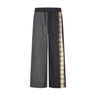 Small Plaid Casual Pants Men's Hip Hop Trendy Fashion Irregular Patchwork Unique Straight Leg Long Trousers - V.I.P Digital Presence