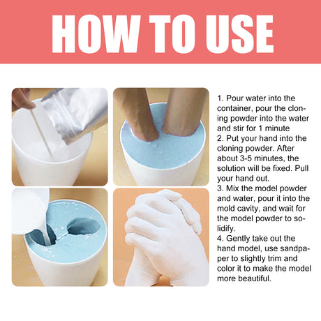 Hand Casting Kit, Three-Dimensional Hand Model Plaster Clone Model Homemade Commemorative Gift Crafts - V.I.P Digital Presence