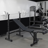 Olympic Weight Bench Bench Press Set with Squat Rack and Bench for Home Gym Full-Body Workout