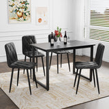 Dining Chairs Set of 4, Modern Kitchen Dining Room Chairs, PU Dining Chair Upholstered Cushion Seat and Sturdy Metal Legs - V.I.P Digital Presence