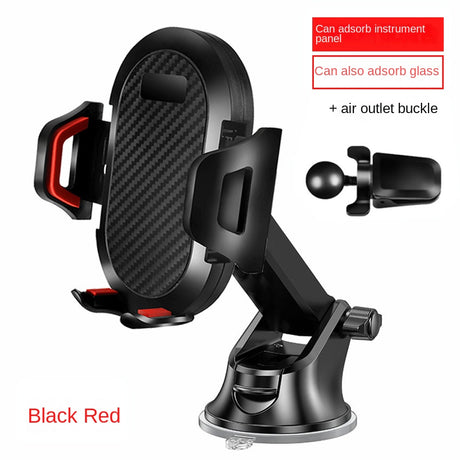 Long Rod Automatic Lock Car Phone Holder Telescopic Suction Cup Mount for Car Air Vent Lazy Live Streaming - V.I.P Digital Presence