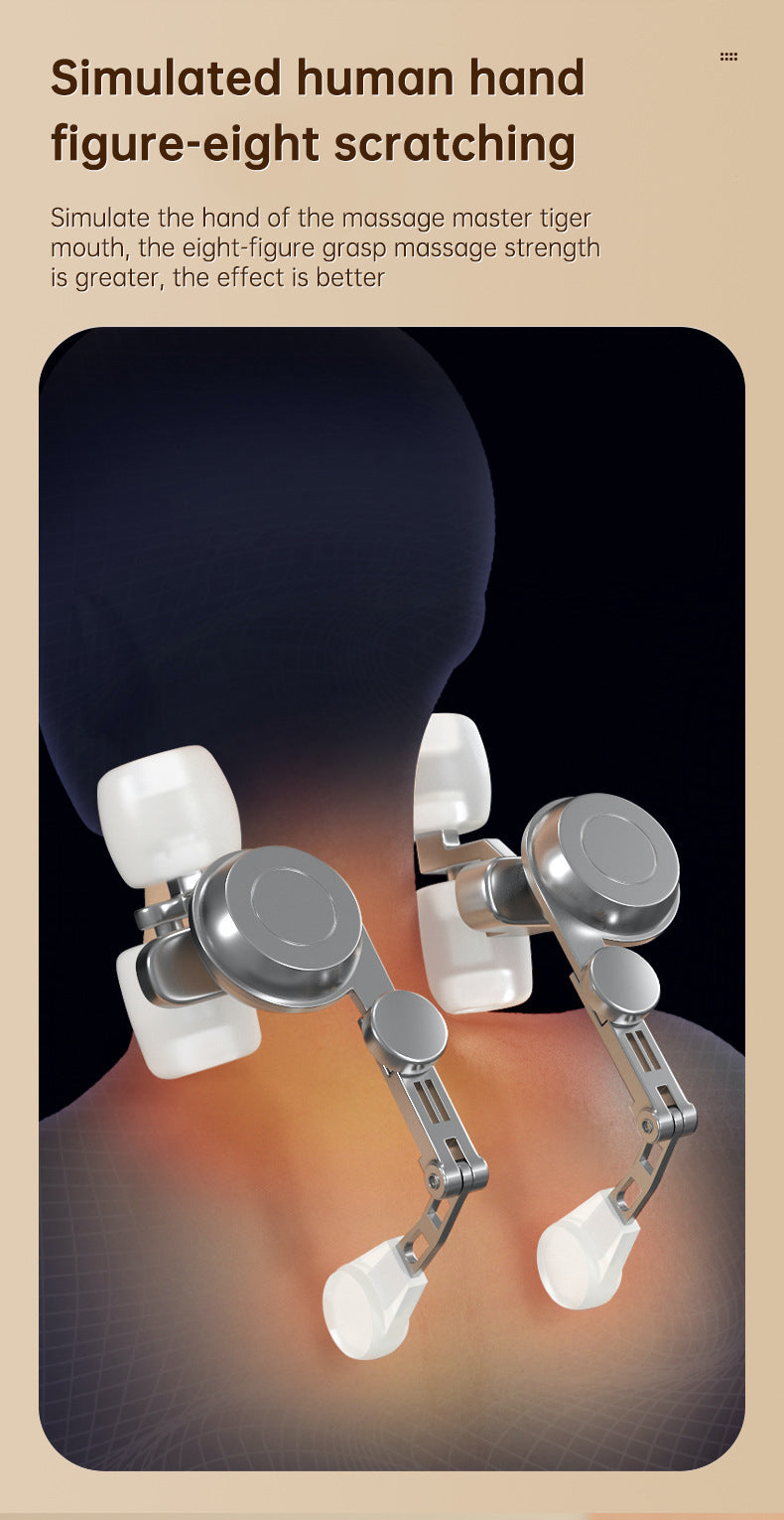 USB-C Rechargeable Kneading Massage Hot Compress Shiatsu Back Shoulder Neck Massager for Pain Relief - V.I.P Digital Presence