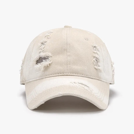 Distressed Adjustable Cotton Baseball Cap - V.I.P Digital Presence