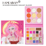 HANDAIYAN 30 Colors Mask Queen Eyeshadow Palette Eyeshadow + Blush + Contouring Highlight Makeup - V.I.P Digital Presence