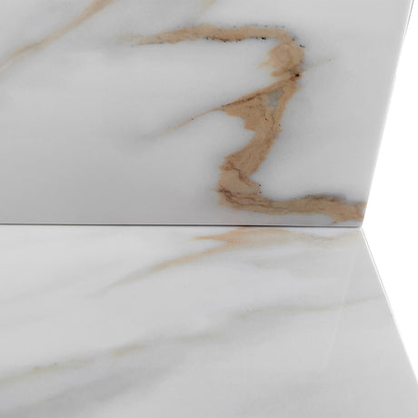 43 inch marble countertop with base rectangular central sink and 4-inch high splash guard, pre drilled 8-inch faucet hole ，white - V.I.P Digital Presence