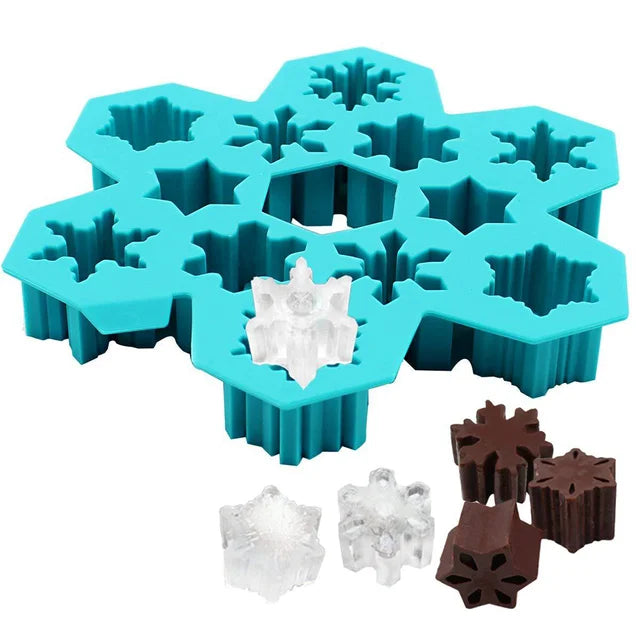 1 PCS Christmas Ice Molds Chocolate Snowflake Cookie Gummies Gummy Silicone Soap Biscuit - V.I.P Digital Presence