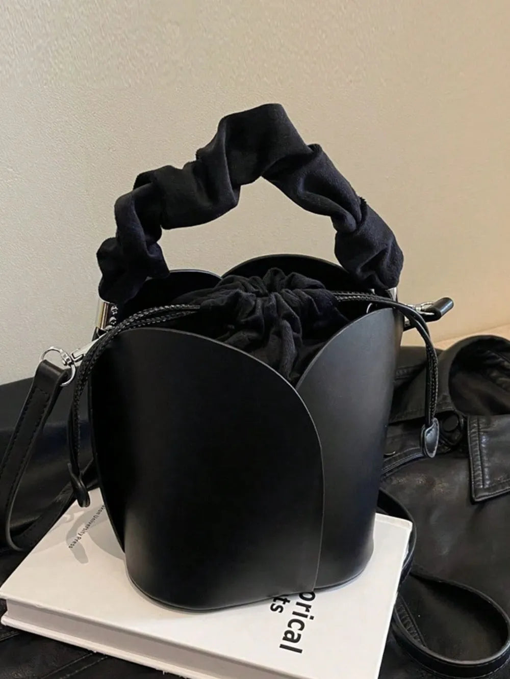 PU Leather Drawstring Bucket Bag - V.I.P Digital Presence