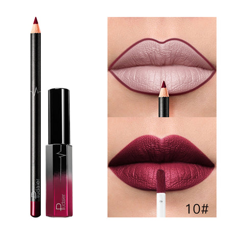 Pudaier 36 Color Matte Lip Gloss Lip Liner Matte Matte Lip Glaze Lipstick Pencil - V.I.P Digital Presence