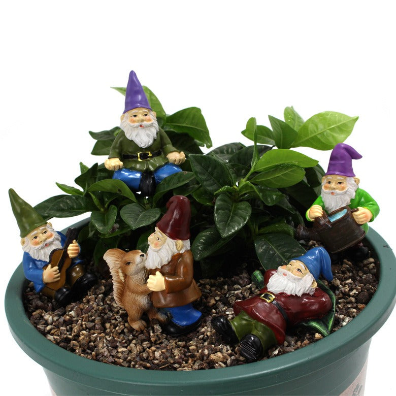 Resin Dwarf Flower Plantation Garden Fairy Potted Plant Insert - V.I.P Digital Presence