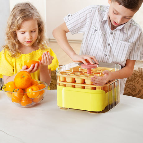 50-grid ice maker with new large capacity - household food-grade plastic double-layer ice storage barrel & ice ball mold set - V.I.P Digital Presence