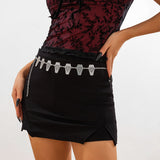 Gothic style spider web iron chain body chain retro carved sunflower alloy waist chain - V.I.P Digital Presence