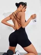 Spaghetti Strap Crisscross Romper - V.I.P Digital Presence