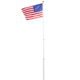 25FT segmented flagpole kit, ultra thick heavy-duty aluminum flagpole with top ball outdoor embedded flagpole - V.I.P Digital Presence