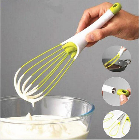Rotating plastic egg beater multifunctional manual egg mixer easy to clean and dough baking tool - V.I.P Digital Presence