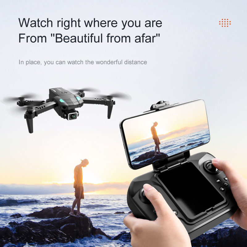 Dron S128 de tres lados para evitar obstáculos, cuadricóptero con cámara dual 4K y fotografía aérea HD, miniavión de control remoto de altura fija 