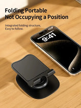 Multi-Function Folding Lift Lazy Mobile Phone Stand 360° Rotating Live Stand Aluminum Mobile Phone Tablet Desktop Stand - V.I.P Digital Presence