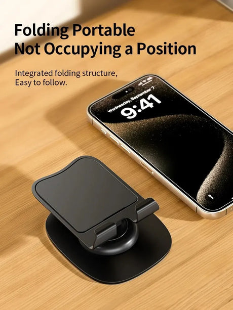 Multi-Function Folding Lift Lazy Mobile Phone Stand 360° Rotating Live Stand Aluminum Mobile Phone Tablet Desktop Stand - V.I.P Digital Presence