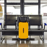 Luggage Set 4 pcs (20"/24"/29"/Travel Bag), PC+ABS Durable Lightweight Luggage with Collapsible Cup Holder TSA Lock, Yellow