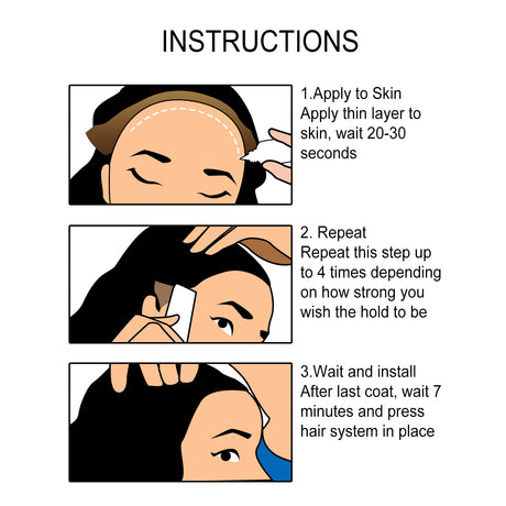Jaysuing No Trace Wig Hair Extension Lace Head Cover Invisible Glue Sticky Strong Hair Curtain Glue Does Not Hurt The Skin Hair Block Glue - V.I.P Digital Presence