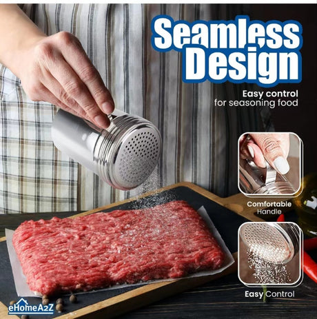 304 stainless steel powder dispenser 127 hole curved handle seasoning barbecue can kitchen supplies - V.I.P Digital Presence